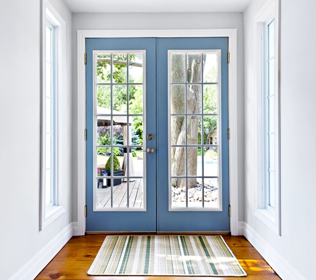 French Rail Door in a home's entryway