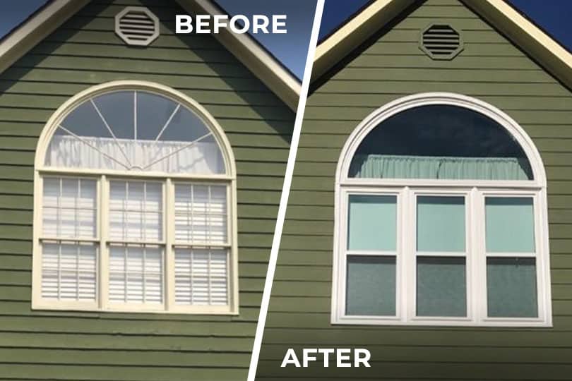 before and after siding replacement