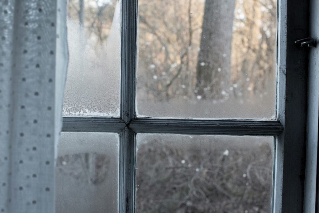 foggy older window